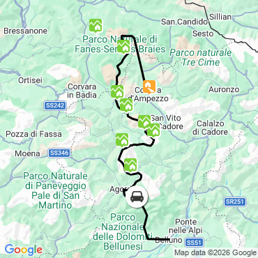 the alta via n1 of the dolomites