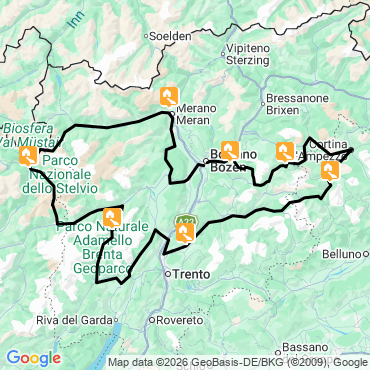 ride the grand tour of the dolomites