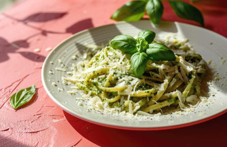 Trofie al Pesto, plat de pâte italien, Italie