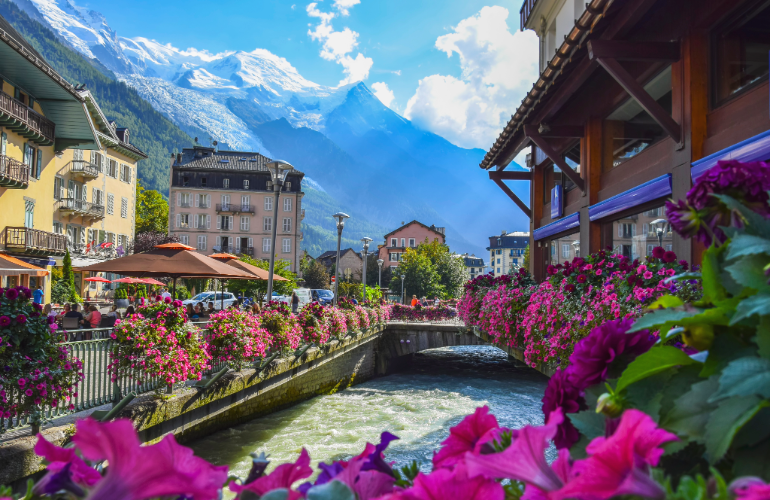 Chamonix vue sur le Mont Blanc, France